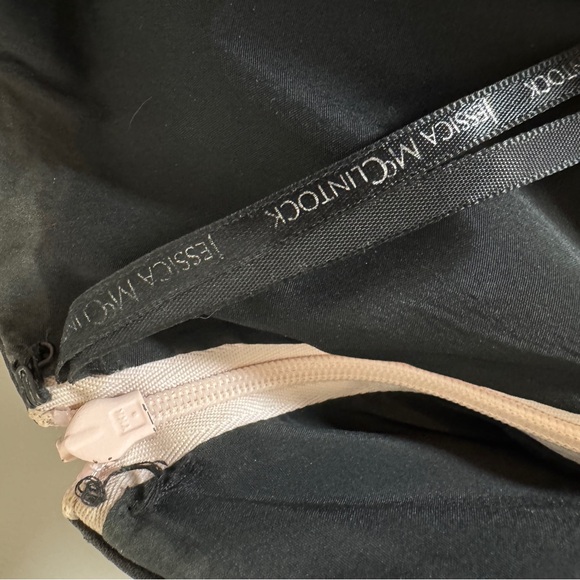 Jessica McClintock - Black and Light Pink Tiered Dress - Picture 11 of 12